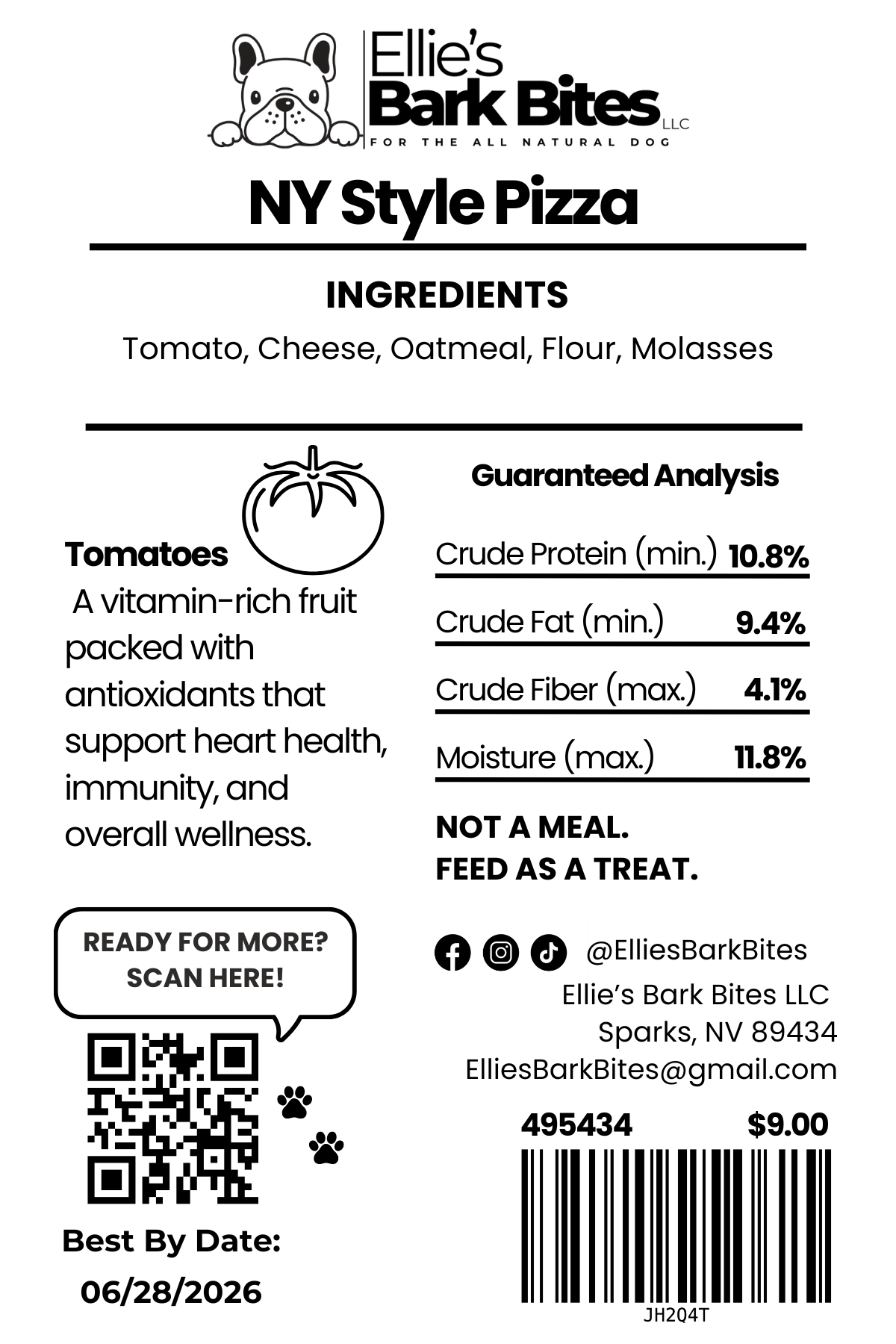 π NY Style Pizza π
 All Natural Dog Treats