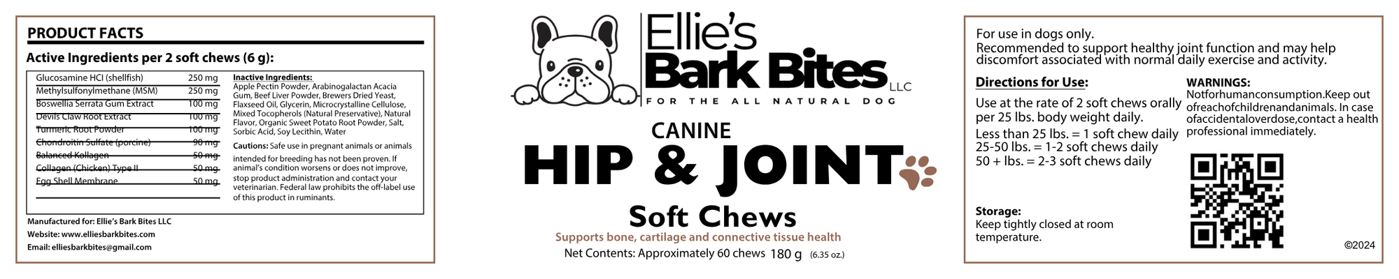 𦴠CANINE HIP & JOINT β Soft Chews for Dogs πΎ