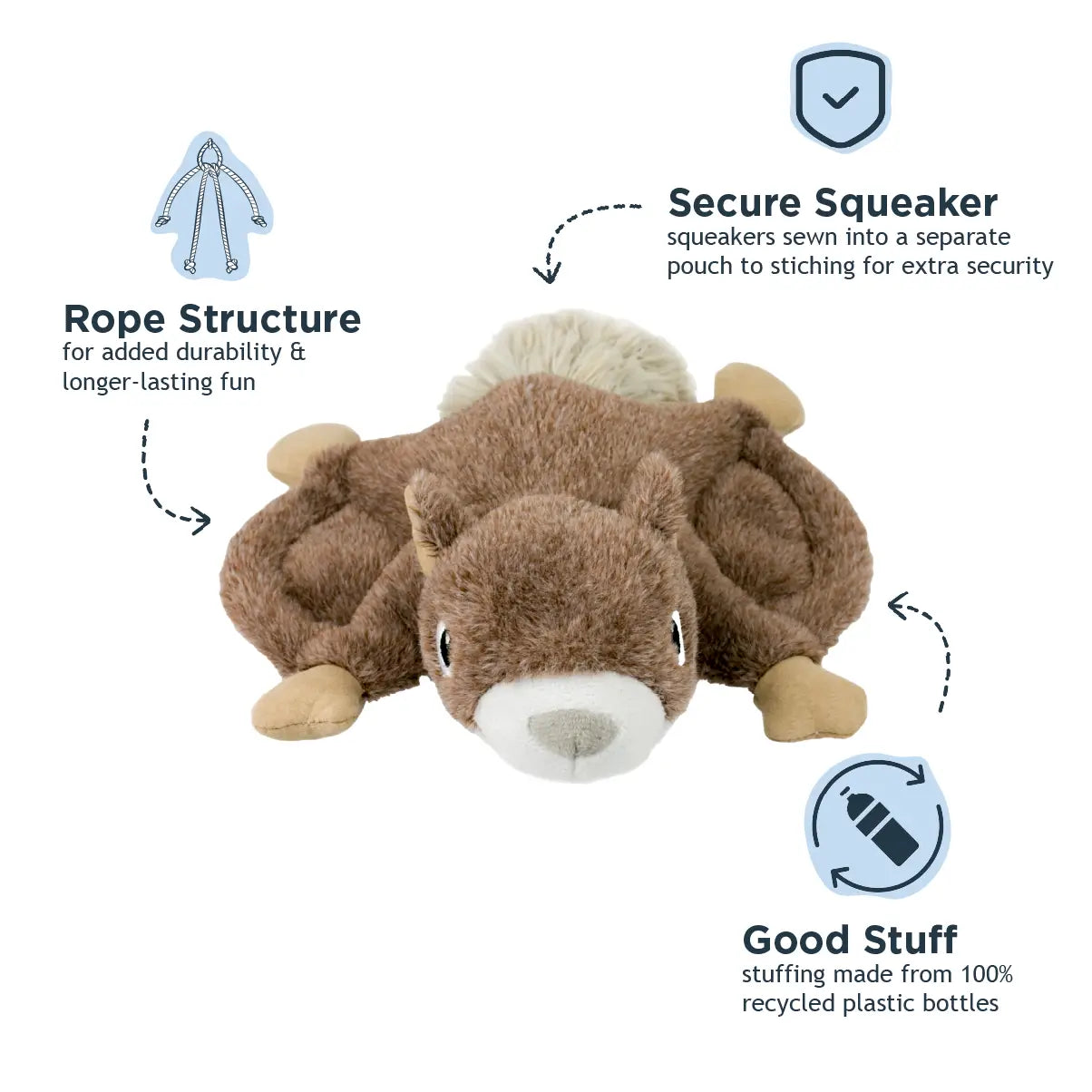 Tall Tails Squirrel Fling and Fetch Toy For Dogs