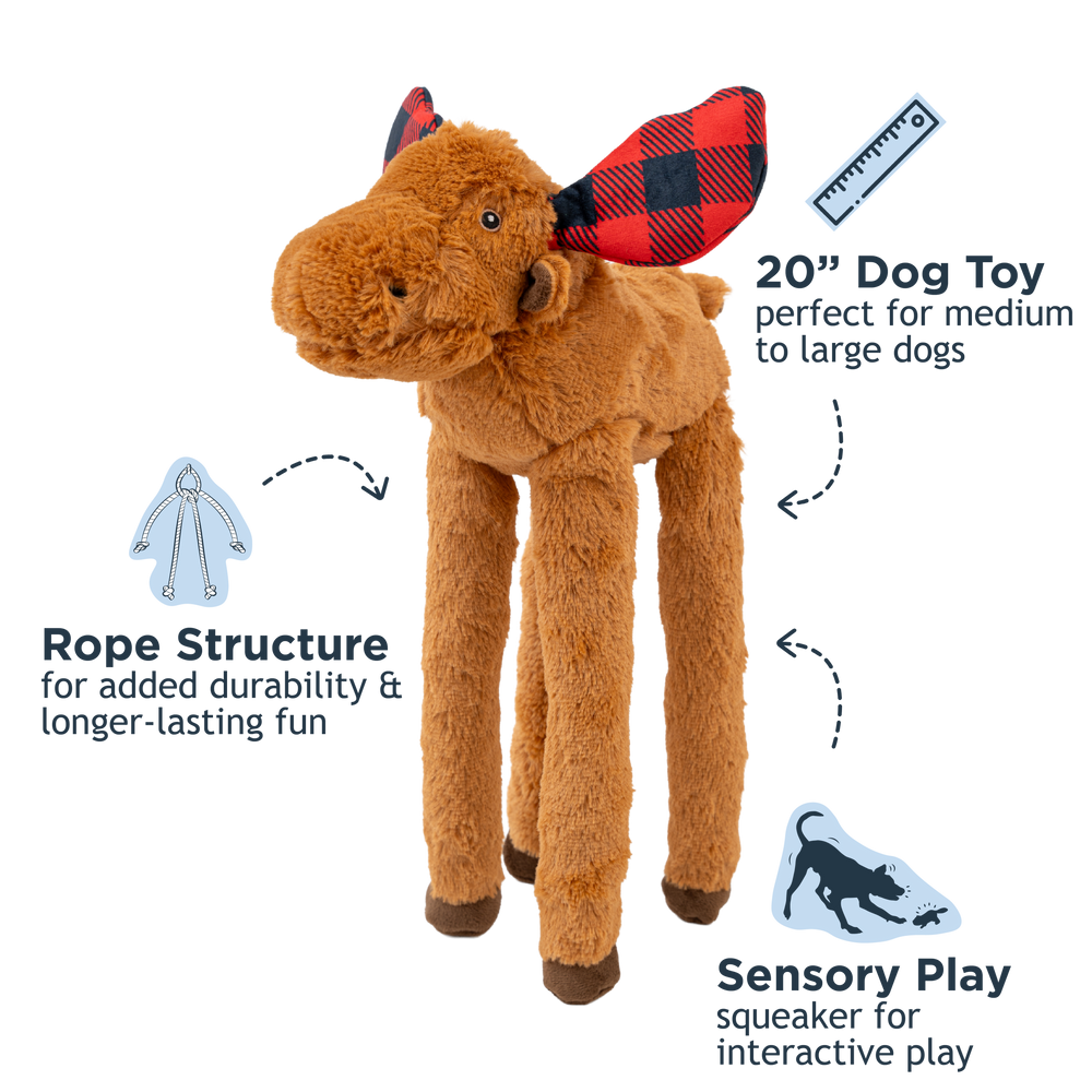 Moose Rope Body Dog Toy