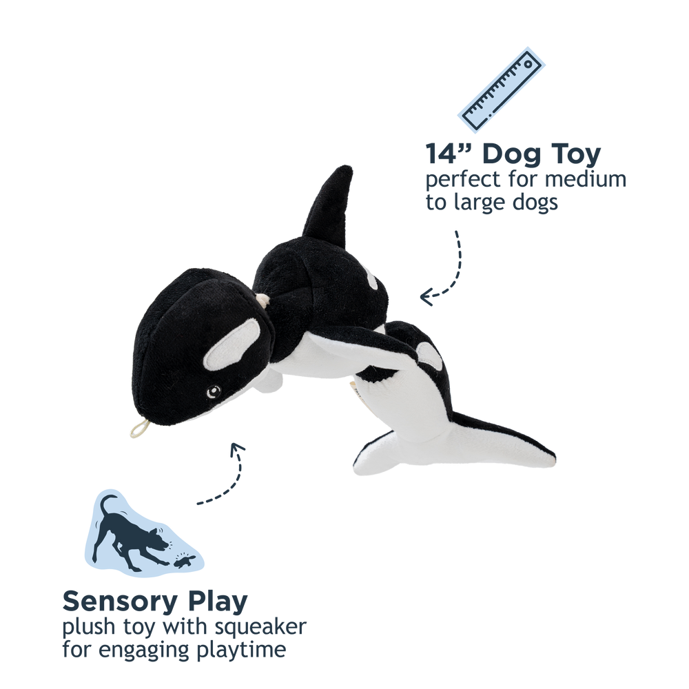 Orca Jointed Shake Play Dog Toy