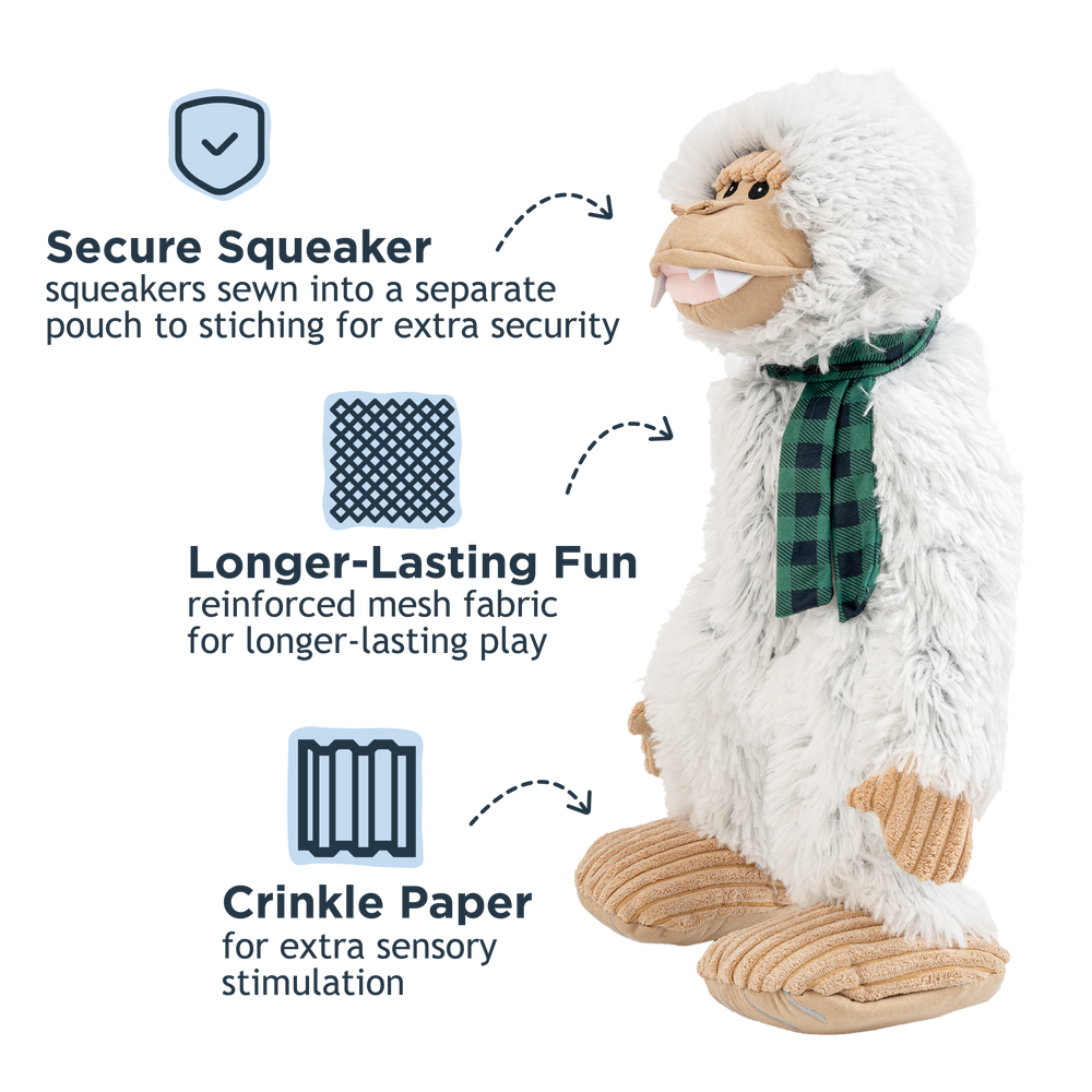 Yeti with Scarf Rope Body Dog Toy