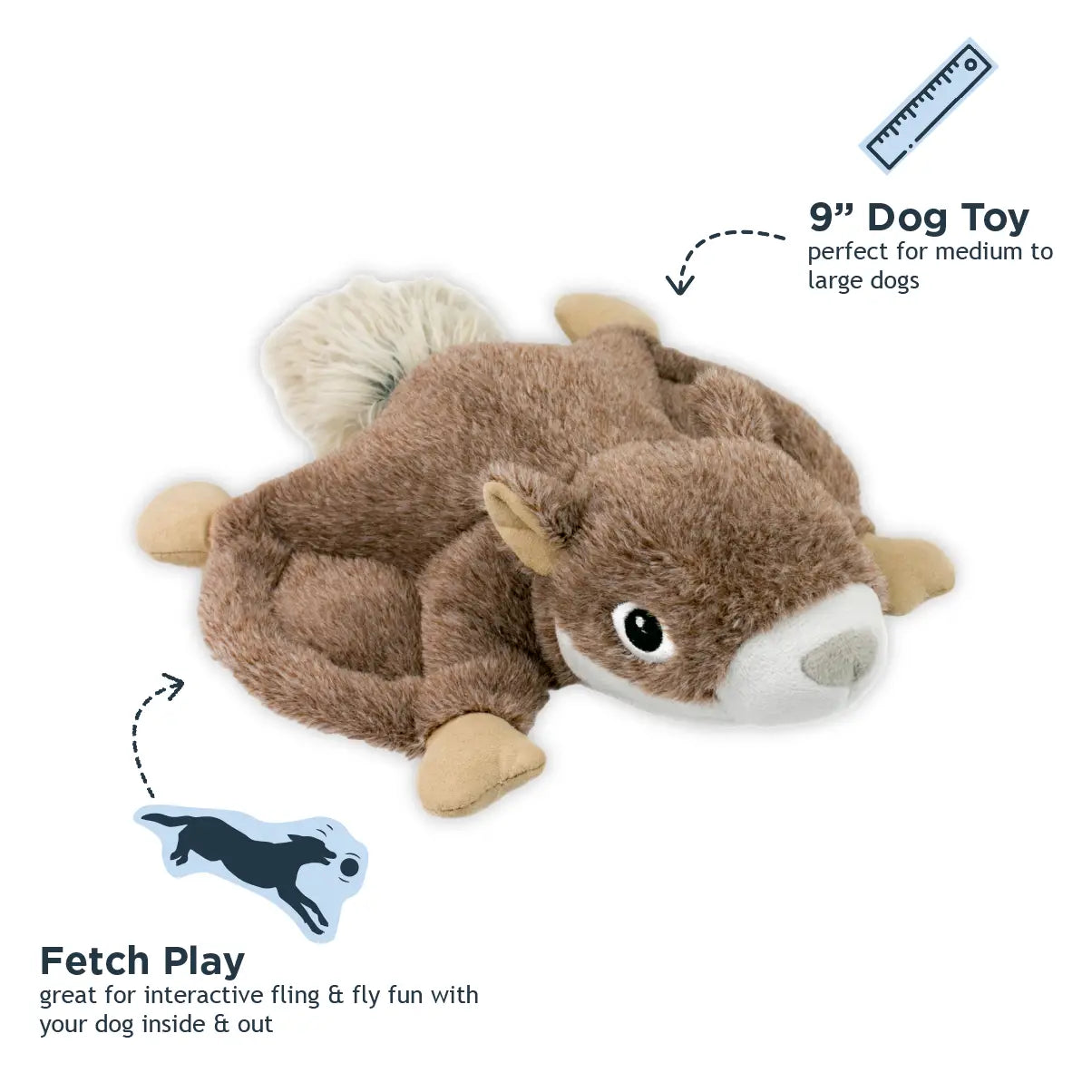 Tall Tails Squirrel Fling and Fetch Toy For Dogs