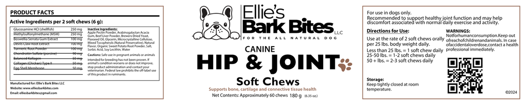🦴 CANINE HIP & JOINT – Soft Chews for Dogs 🐾