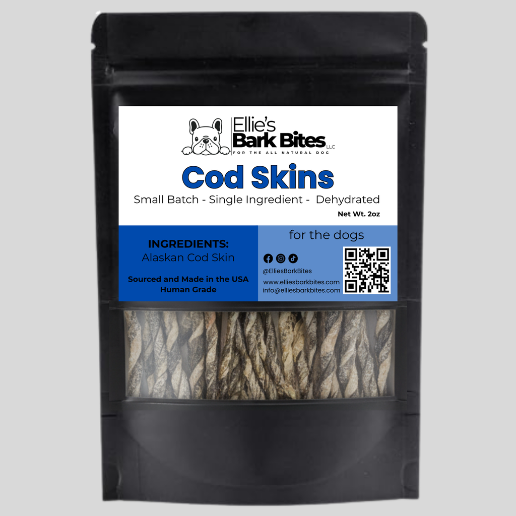 🐟Wild-Caught Alaskan Cod Skins✨ All Natural Dog Treats