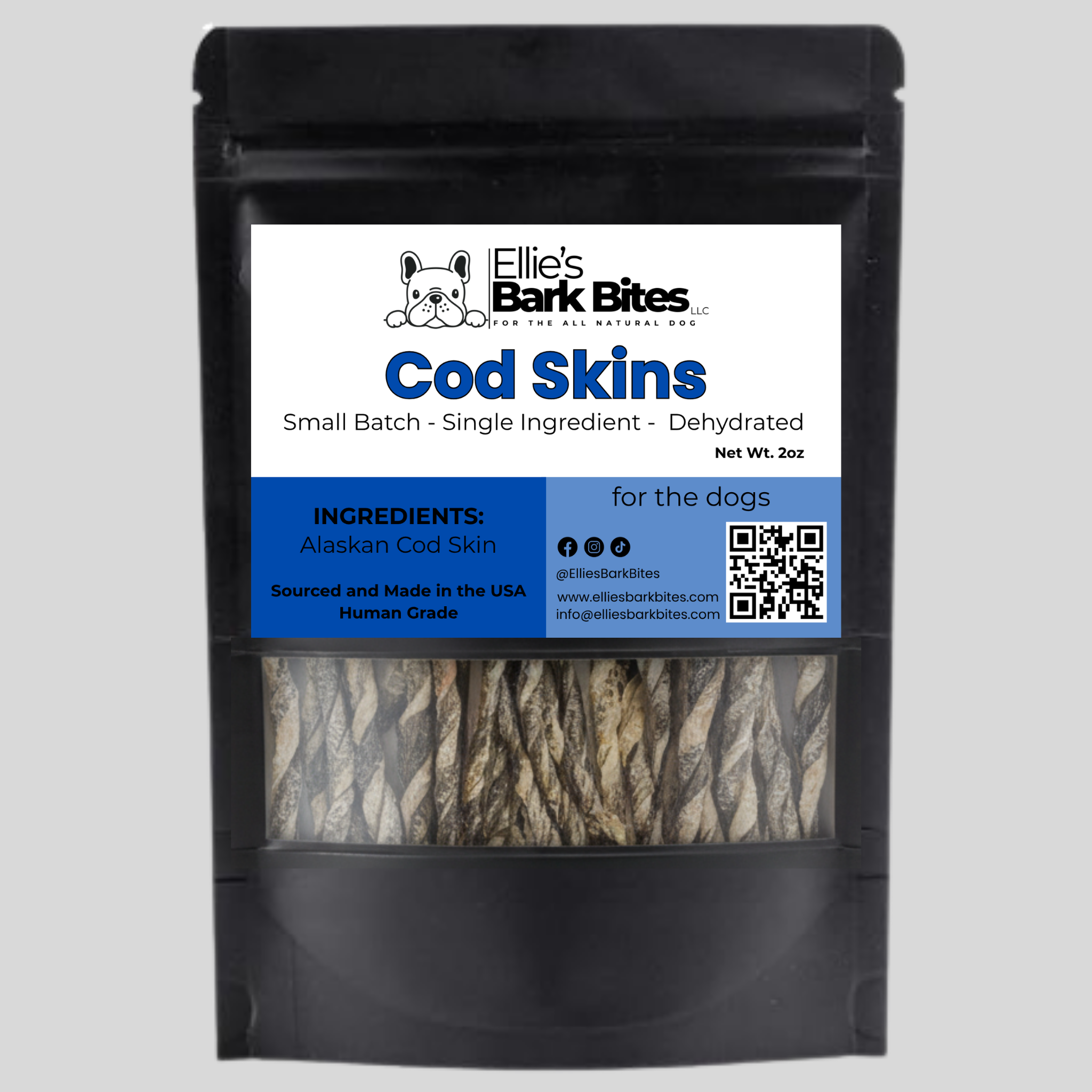 🐟Wild-Caught Alaskan Cod Skins✨ All Natural Dog Treats
