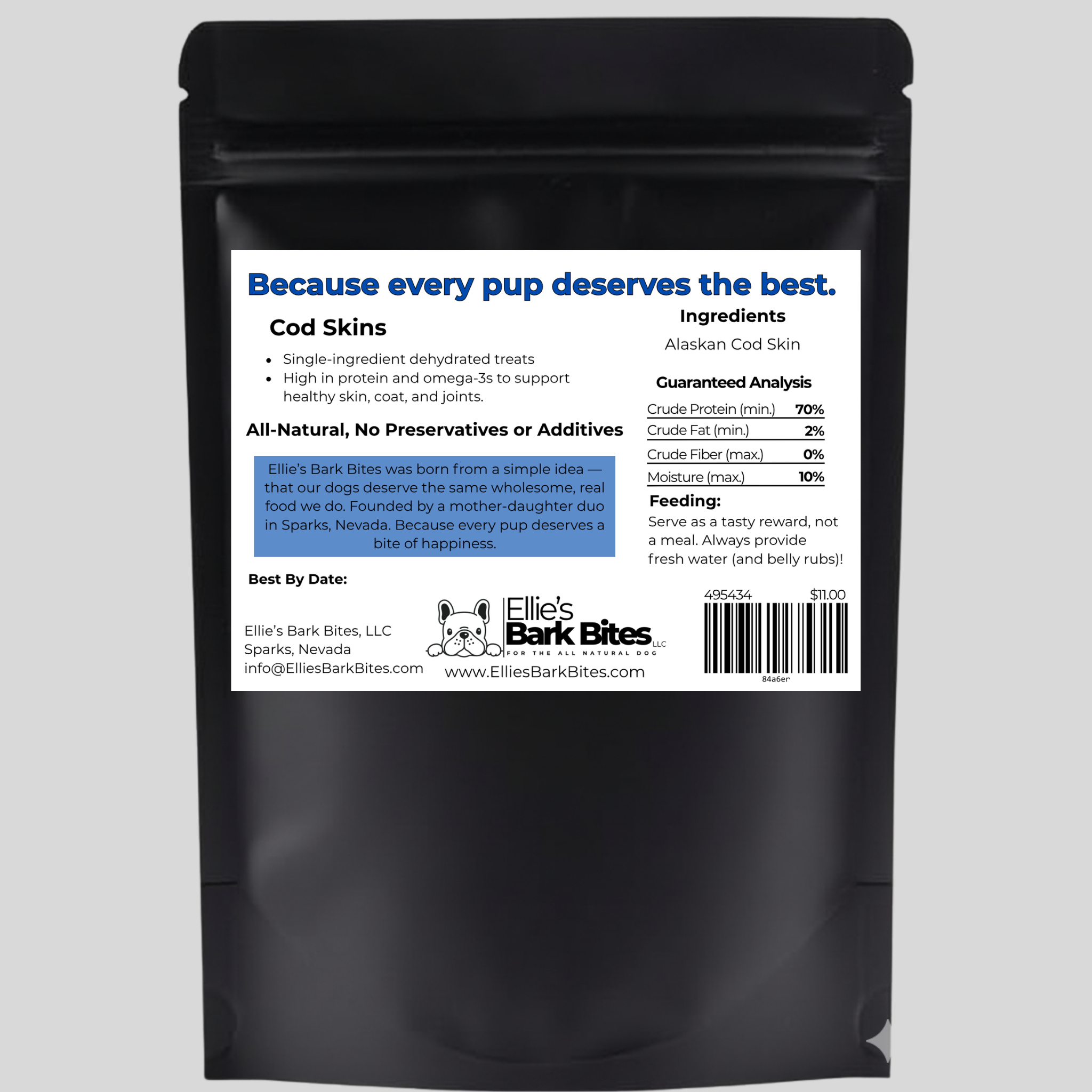 🐟Wild-Caught Alaskan Cod Skins✨ All Natural Dog Treats