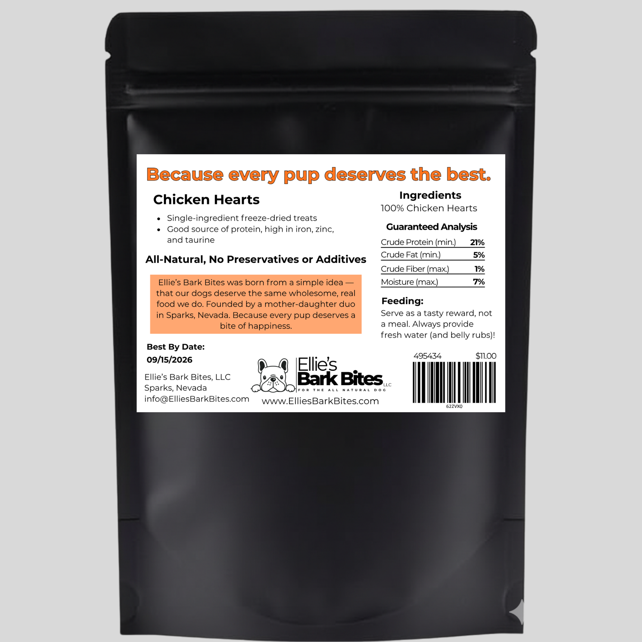 ❄️Freeze-Dried Chicken Hearts 🐓 All Natural Dog and Cat Treats