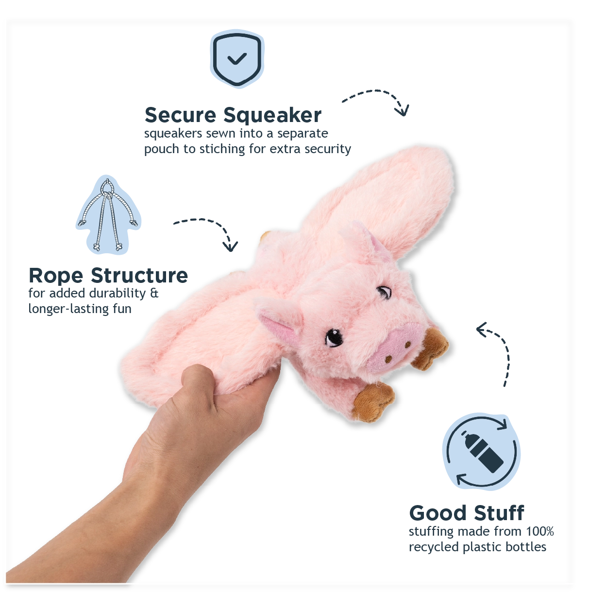 Pig Fling and Fetch Toy For Dogs