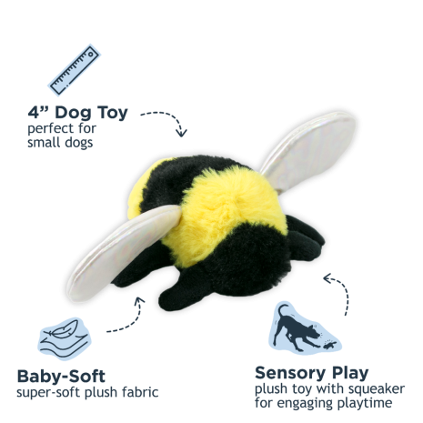 Bee with Squeaker Dog Toy