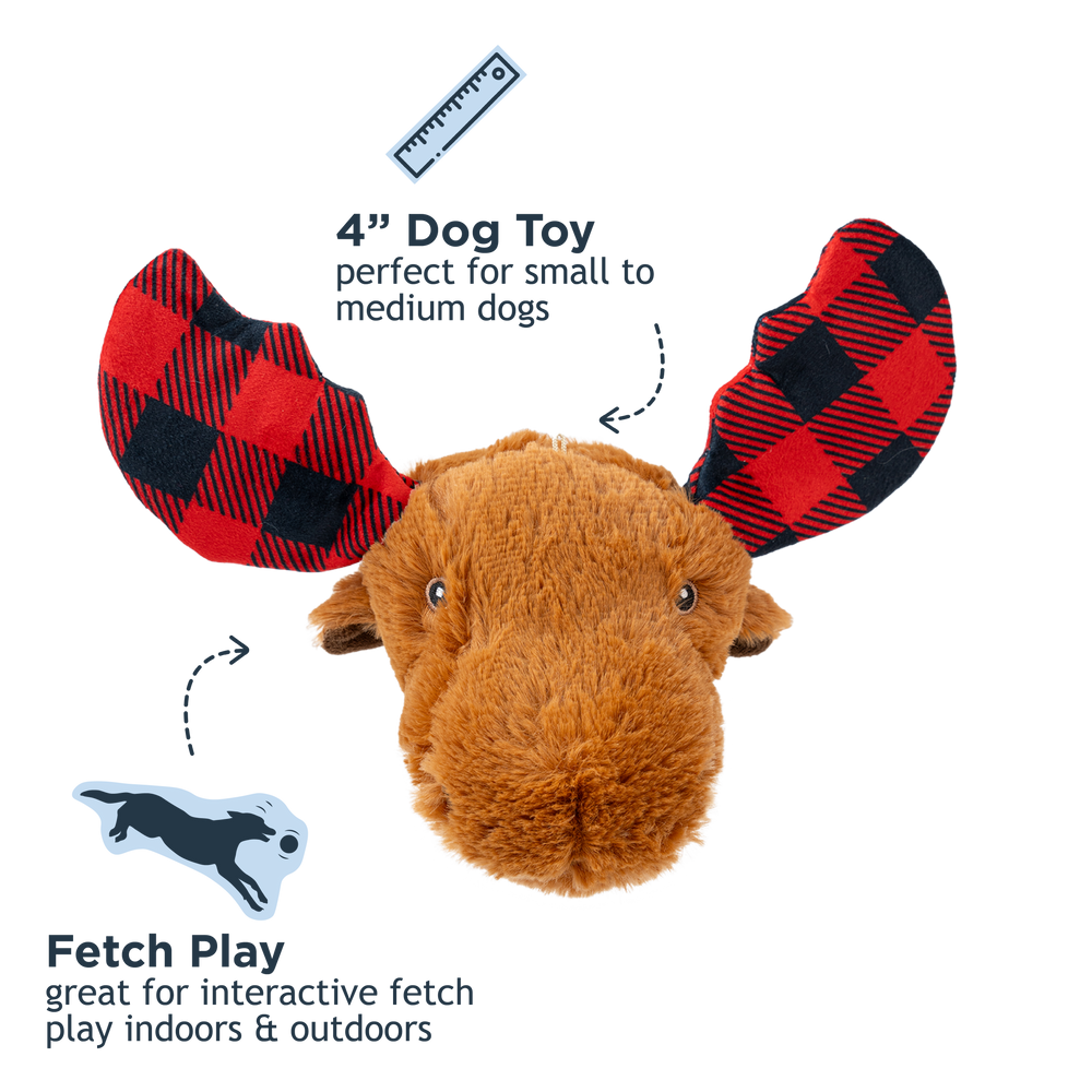 Red Antler Moose 2-in-1 Fetch Ball Dog Toy
