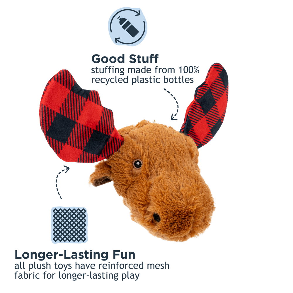 Red Antler Moose 2-in-1 Fetch Ball Dog Toy