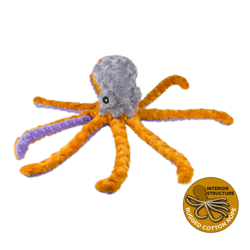 Plush Octopus with Squeaker Dog Toy